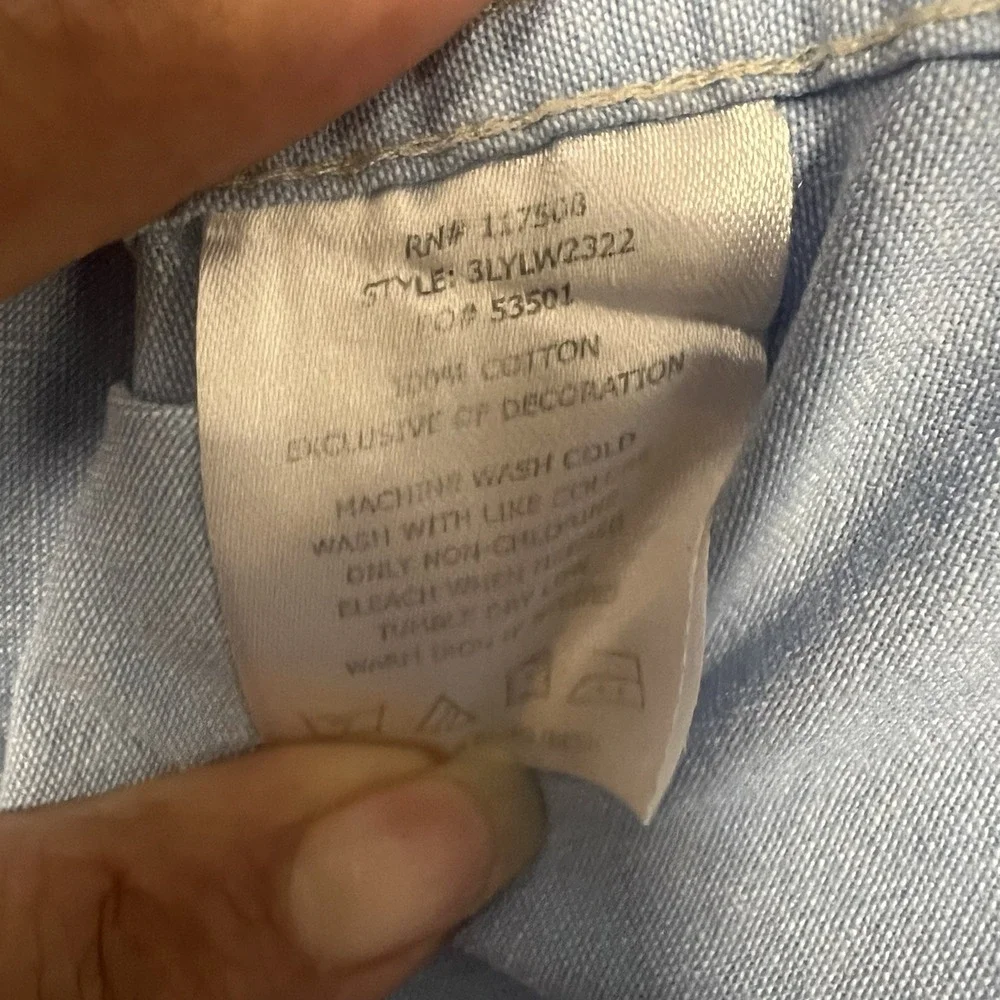 Levi's Shirt Men's Size XL Blue Denim Relaxed Light Wash Jean Work Button Up‎